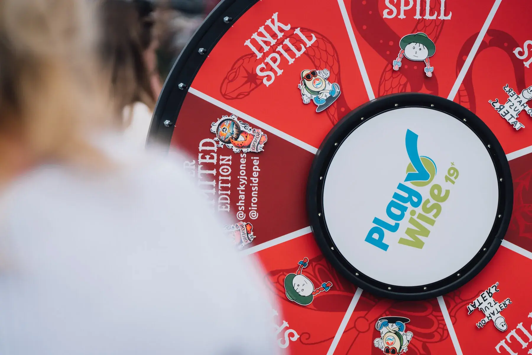 Une roue JeuSensé lors d’une animation de jeu sain de Loto Atlantique